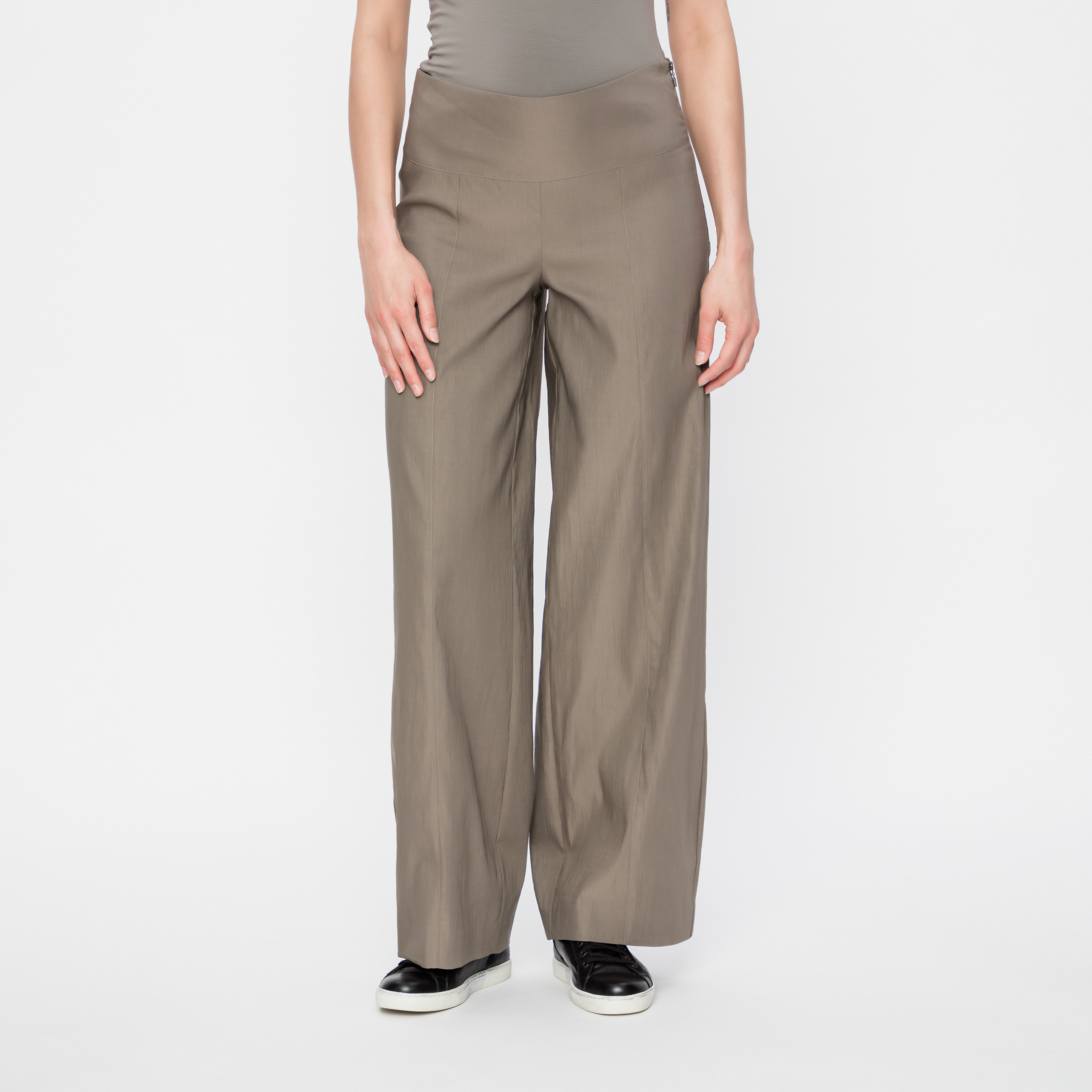 MINNESOTA PANTS IN LIGHT STRETCH LINEN AND COTTON DEIM - CORAL