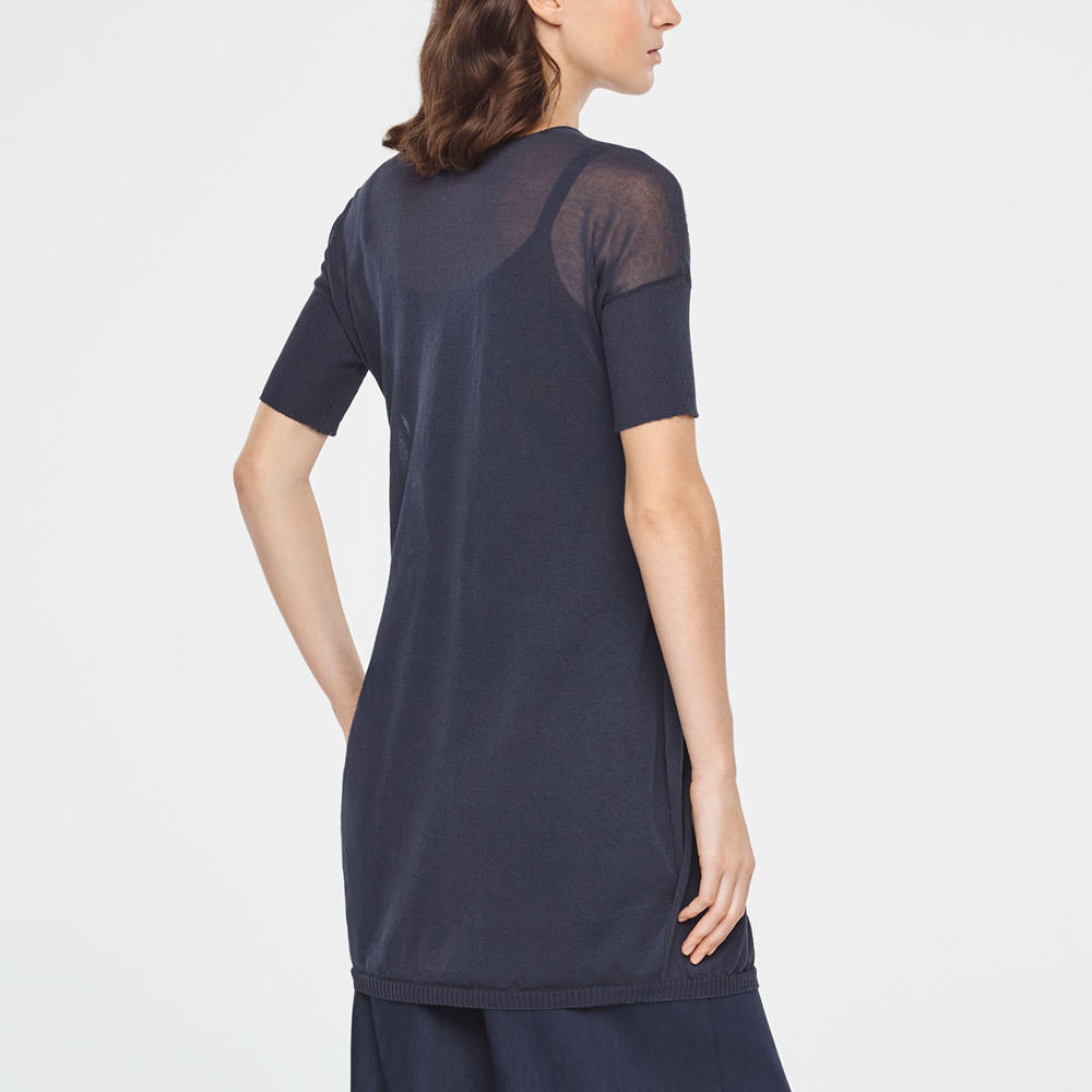 Sarah Pacini POLKA DOT V-NECK SWEATER Back view