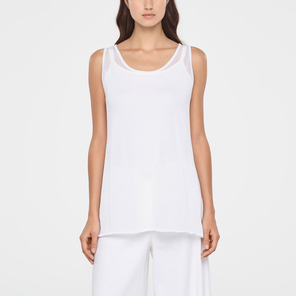 Sarah Pacini VOILANT-BAUMWOLLSWEATER – ÄRMELLOS Vorne