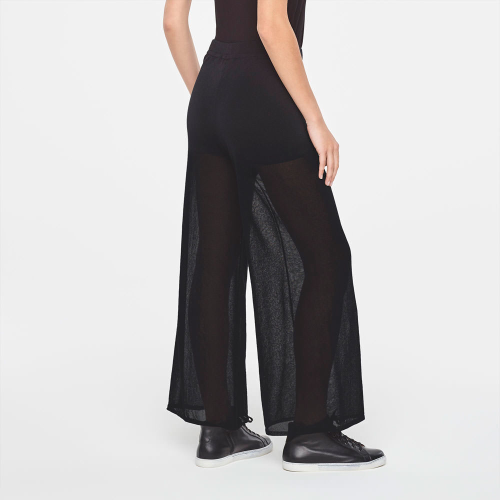 Sarah Pacini KATOENEN BROEK MET VOILE Achterzijde