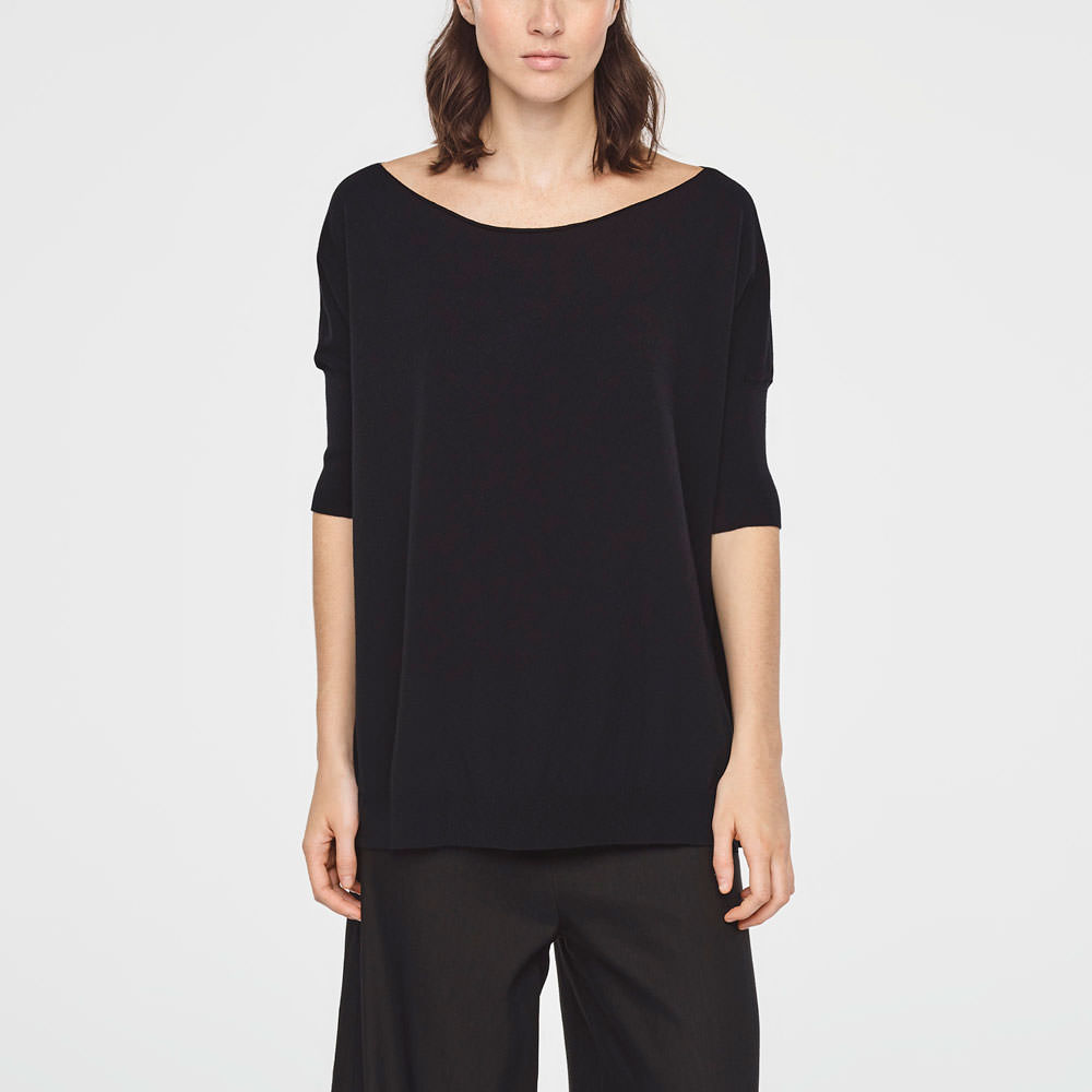 Sarah Pacini SUMMER SWEATER WITH SLITS Front
