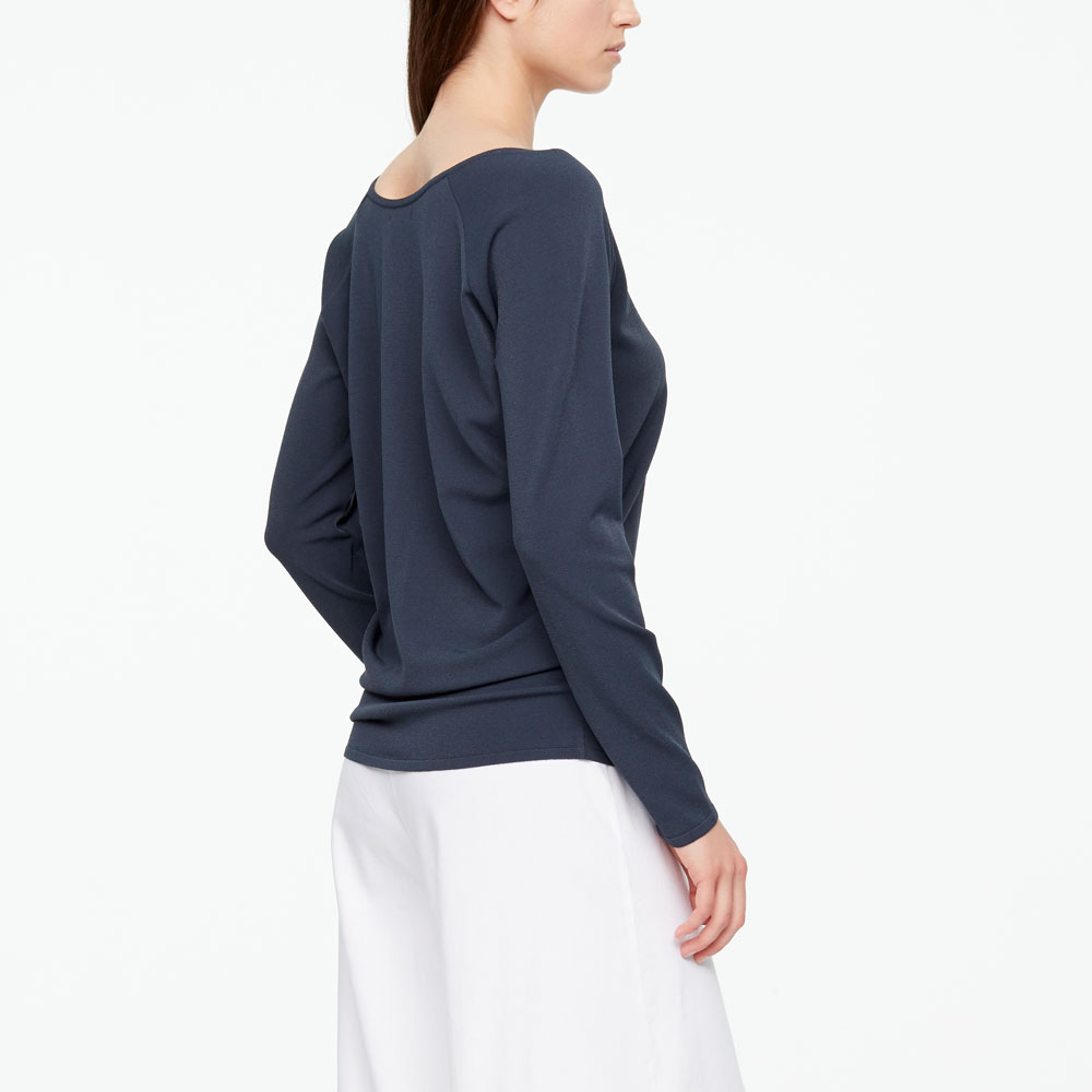 Sarah Pacini SUMMER SWEATER - SHOULDER SLIT Back view