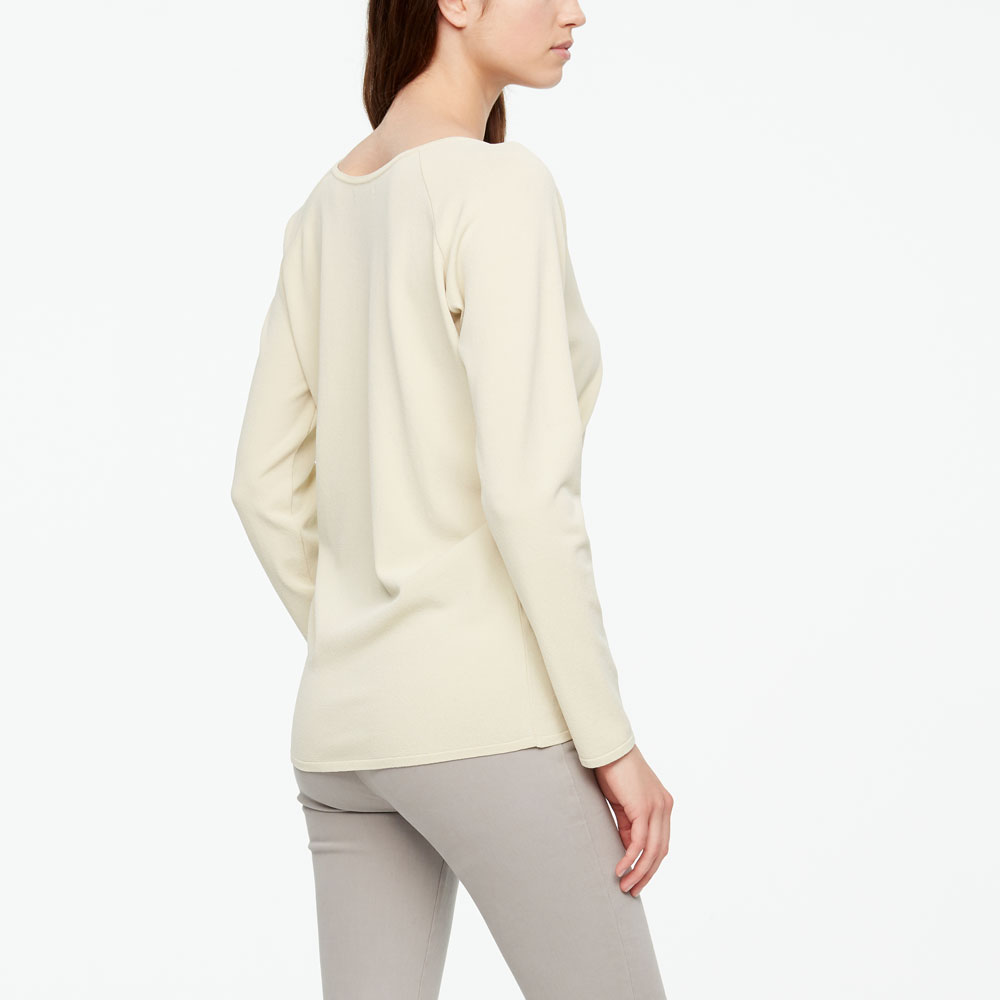 Sarah Pacini SUMMER SWEATER - SHOULDER SLIT Back view