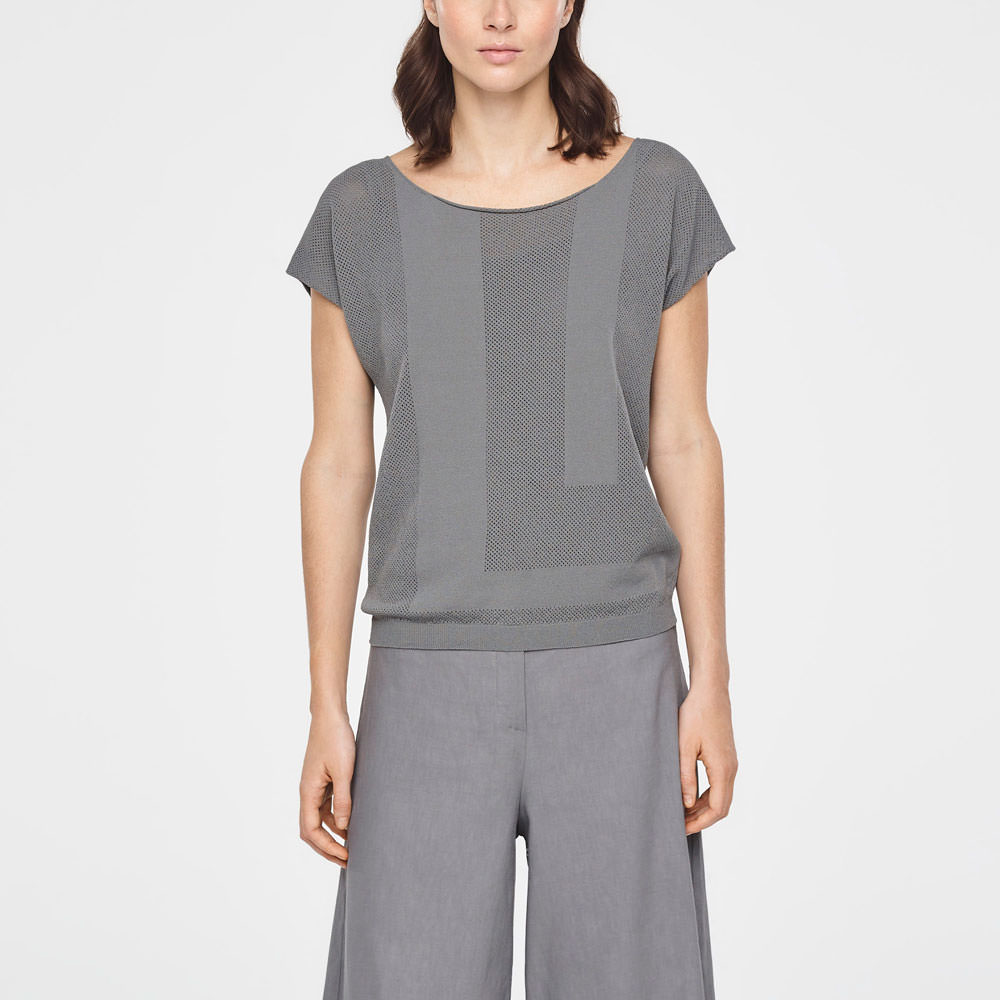 Sarah Pacini PERFORATED SWEATER Front