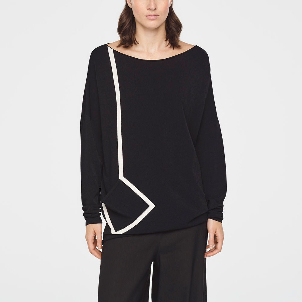 Sarah Pacini PULL LIGNÉ- MANCHES LONGUES De face