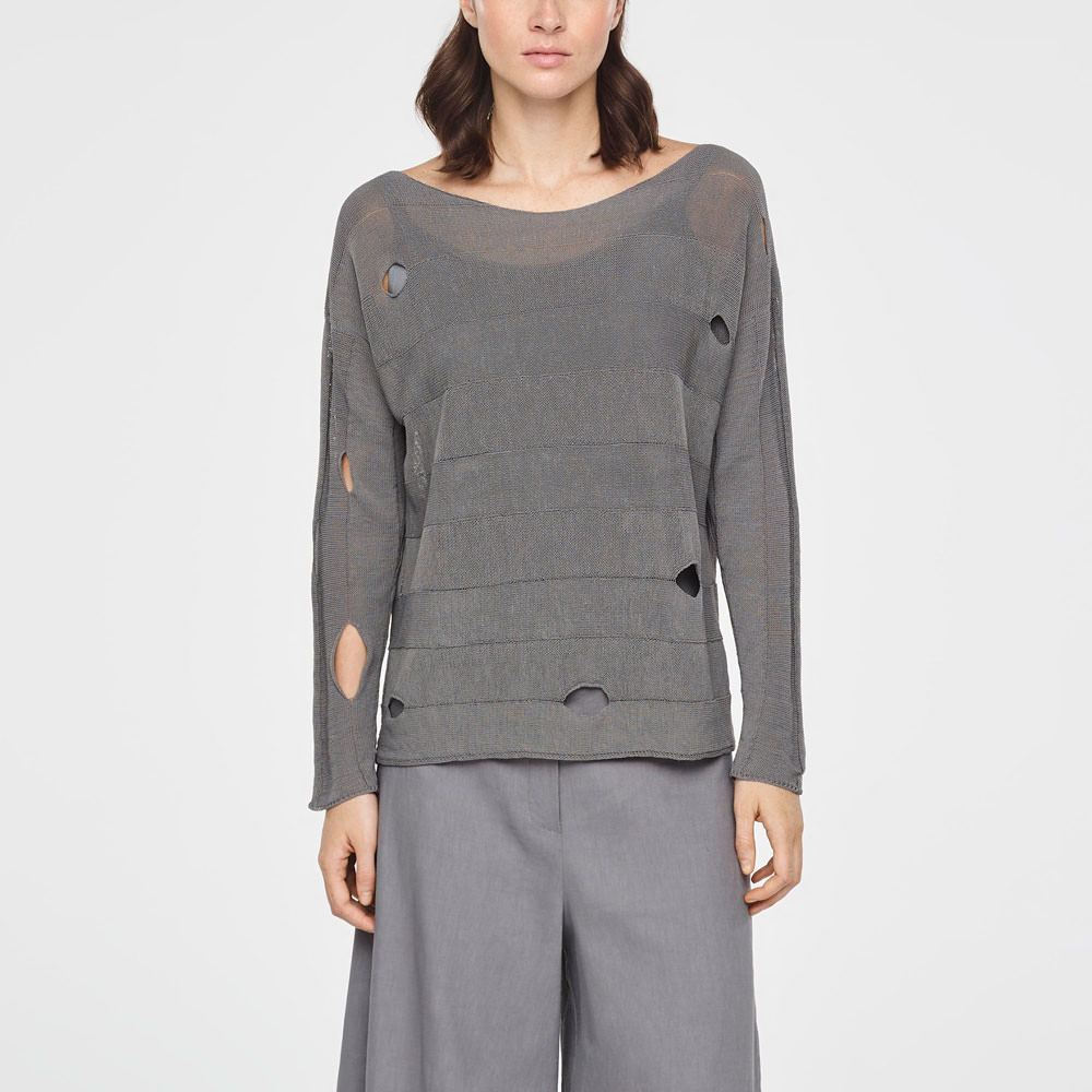 Sarah Pacini BOHEMIAN LINEN SWEATER Front