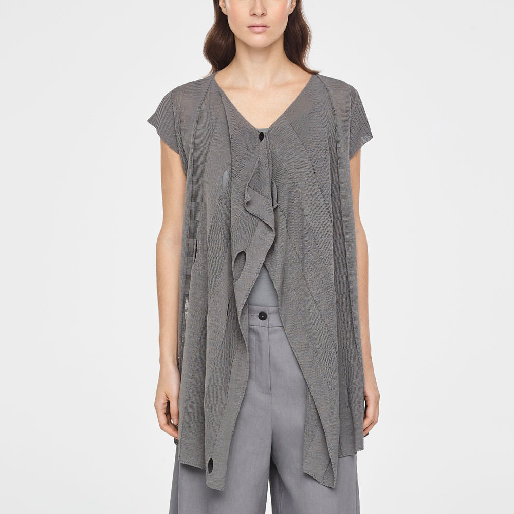 Sarah Pacini BOHEMIAN LINNEN CARDIGAN Voorzijde