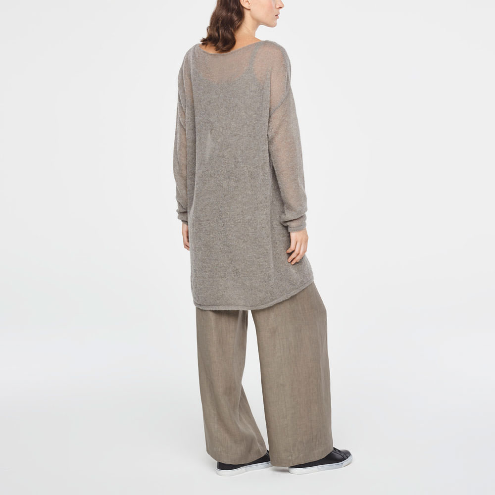 Sarah Pacini ULTRA-LIGHT MOHAIR SWEATER WITH POCKETS Back view