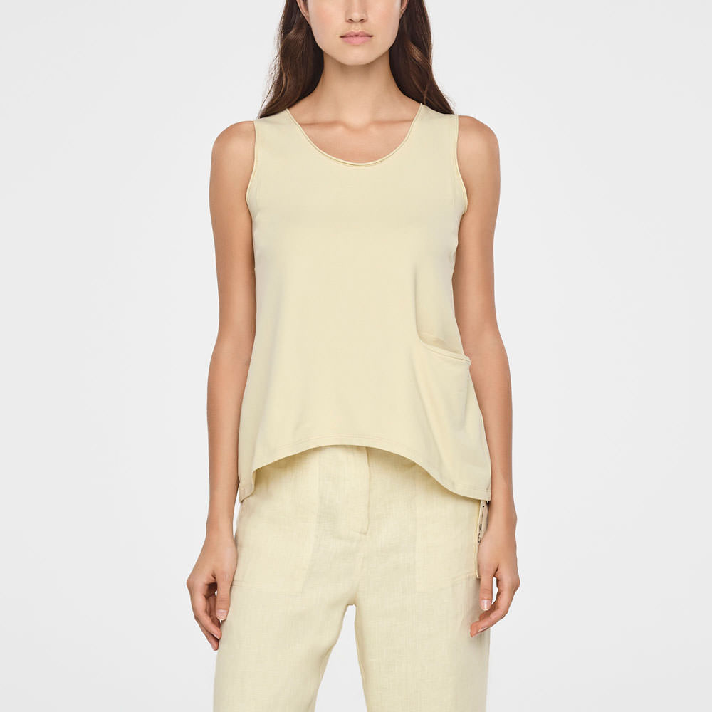 Sarah Pacini A-LINE COTTON SHIRT - SLEEVELESS Front