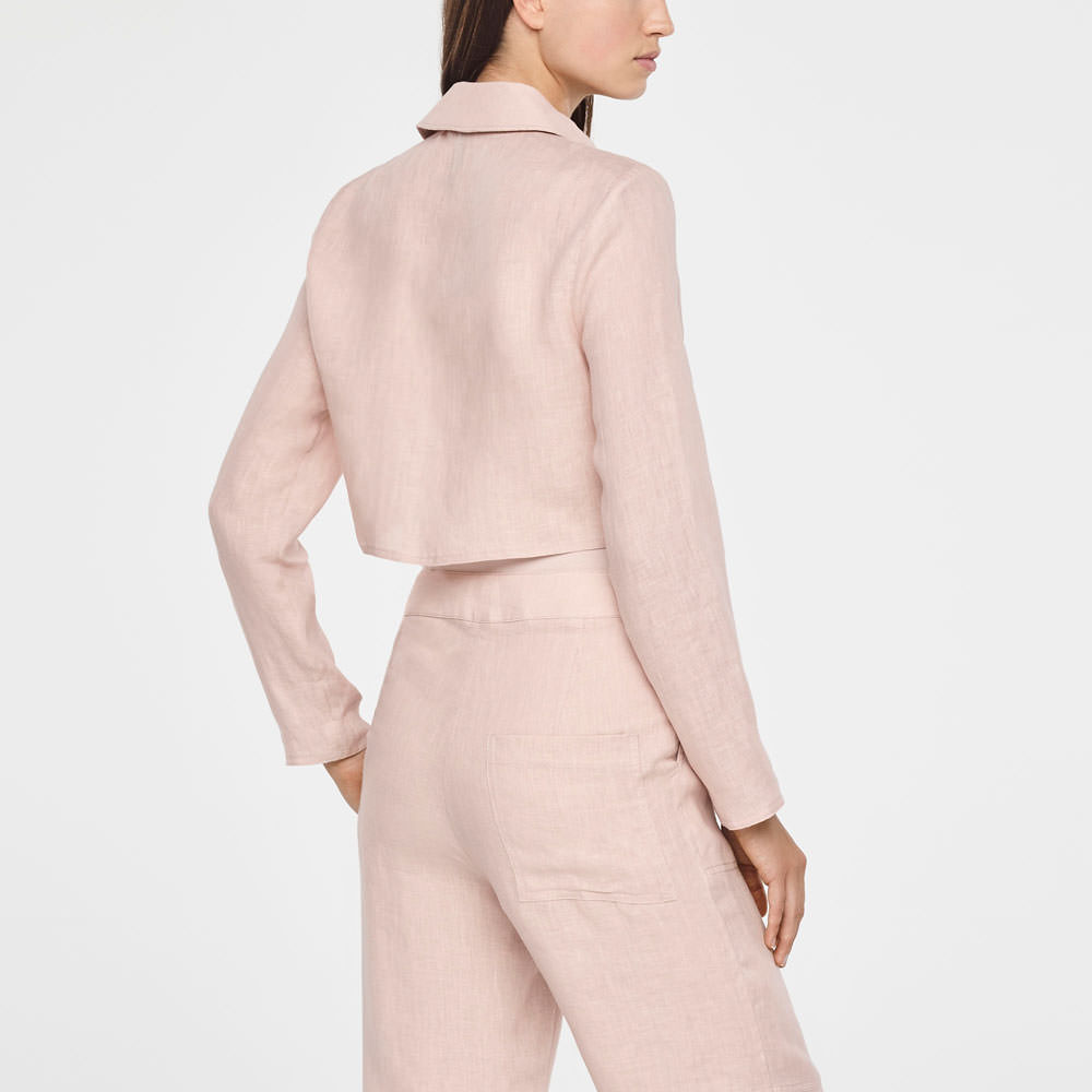 Sarah Pacini TIMELESS LINEN JACKET Back view