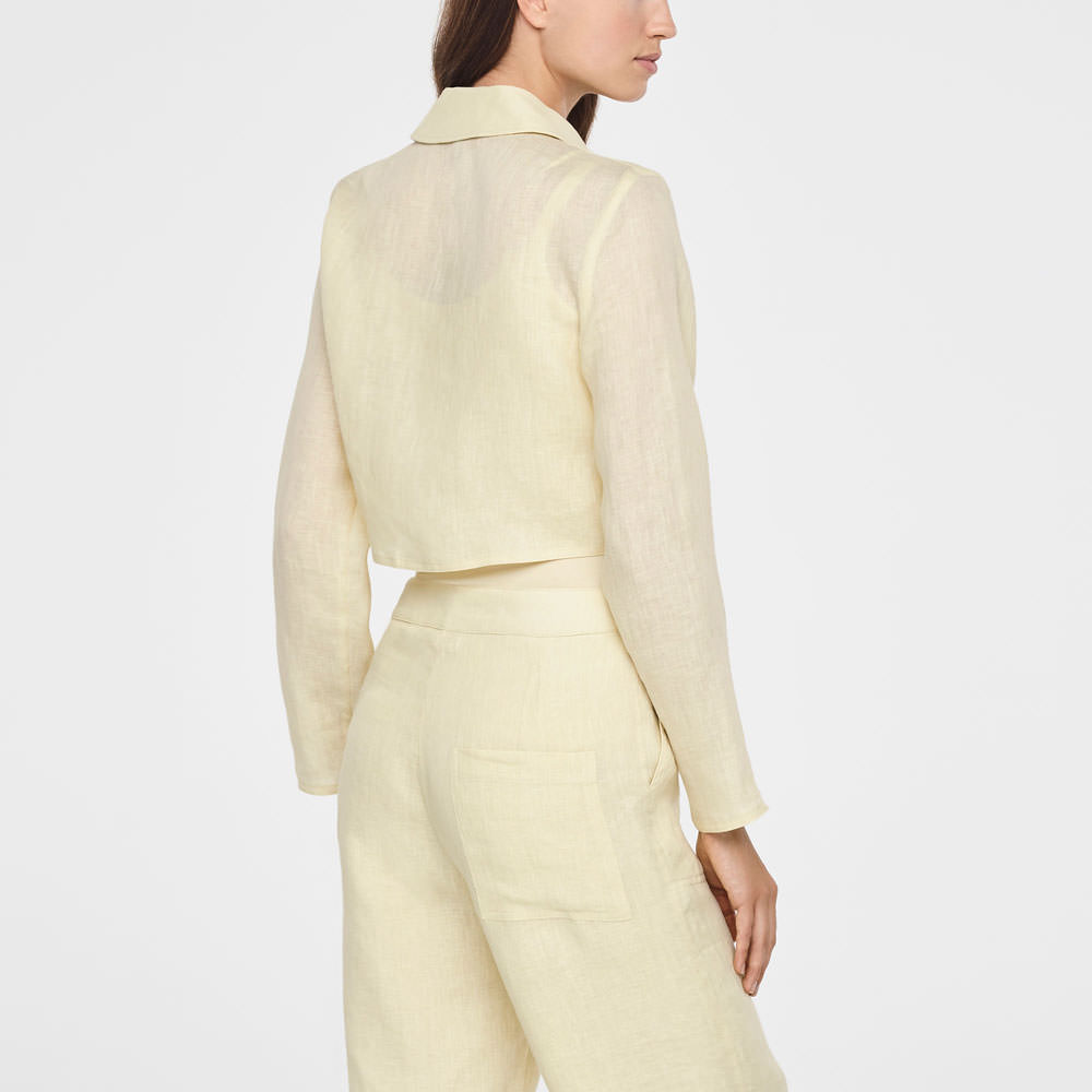 Sarah Pacini TIMELESS LINEN JACKET Back view