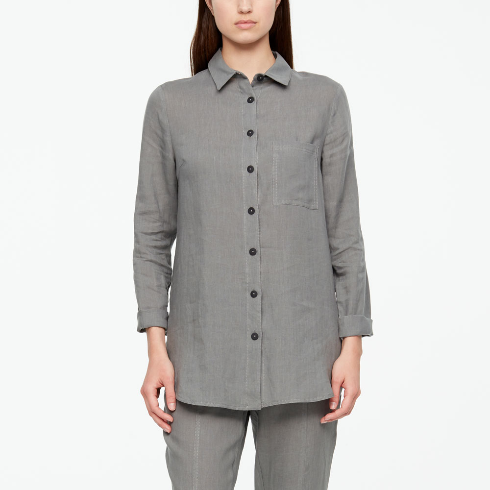 Sarah Pacini TIMELESS LINEN SHIRT Front