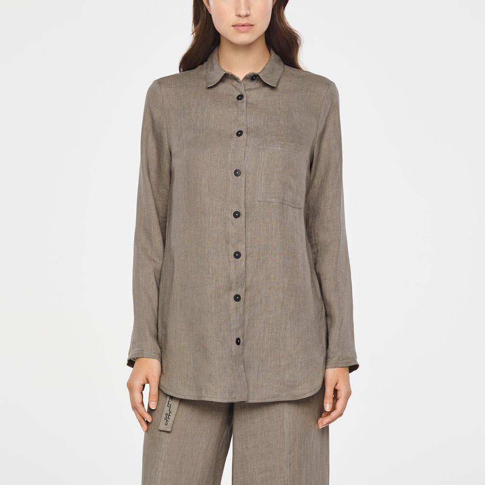 Sarah Pacini ZEITLOSE BLUSE AUS LEINEN Vorne