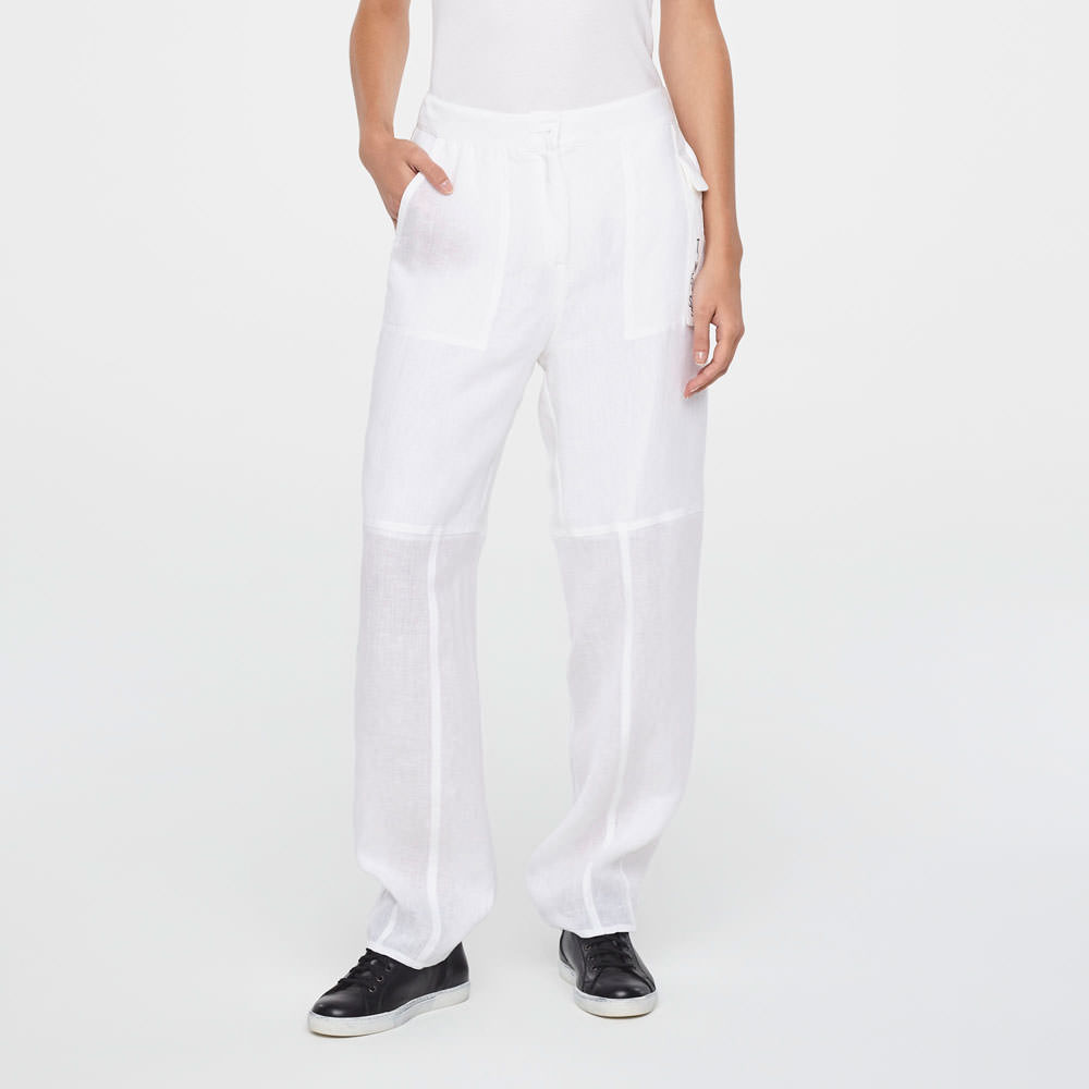 Zeitlose Leinenhose Von Sarah Pacini In Weiss Aus Leinen