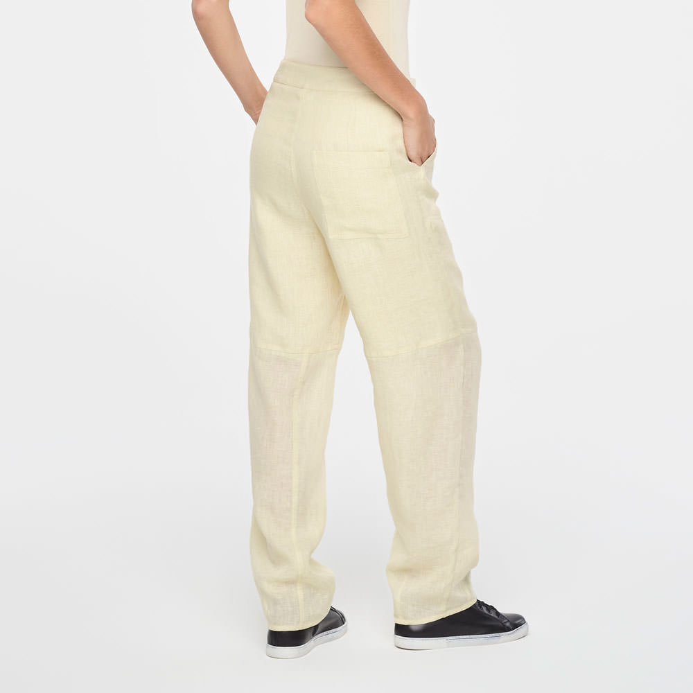 Sarah Pacini TIMELESS LINEN PANTS Back view