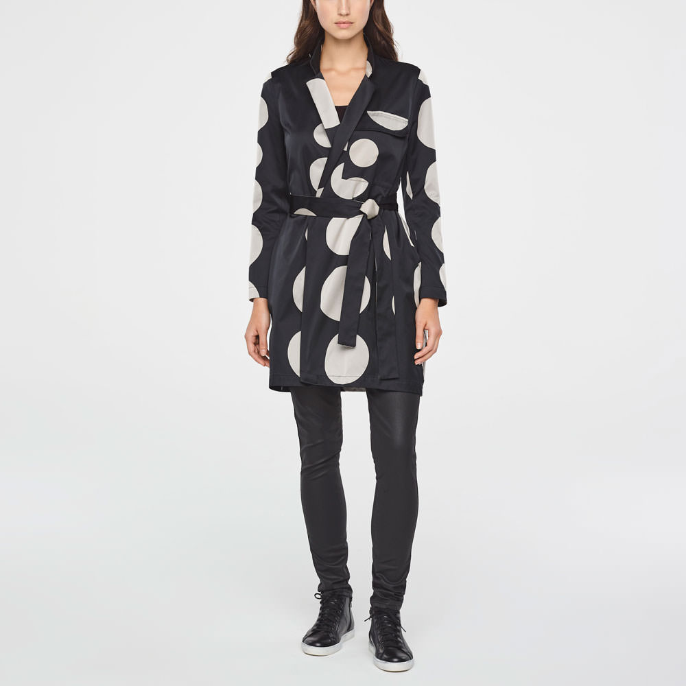 Sarah Pacini LONG POLKA DOT JACKET Front
