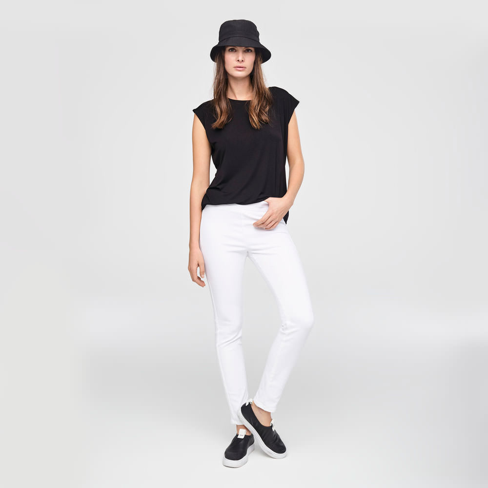 Sarah Pacini LEGGING IN STRETCHKATOEN Voorzijde