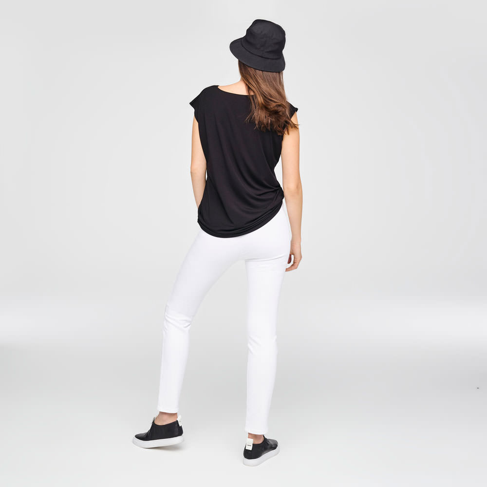 Sarah Pacini LEGGING IN STRETCHKATOEN Achterzijde