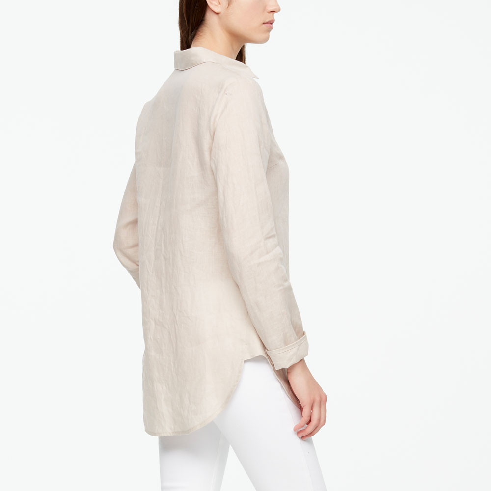 Sarah Pacini ZEITLOSES LEINEN SHIRT Rück