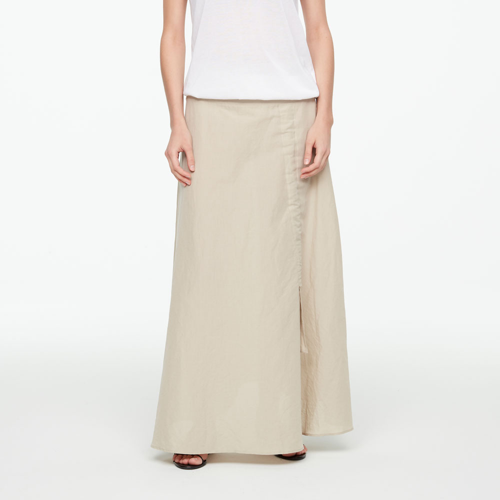 Sarah Pacini LEINEN COTTON MAXI ROCK Vorne