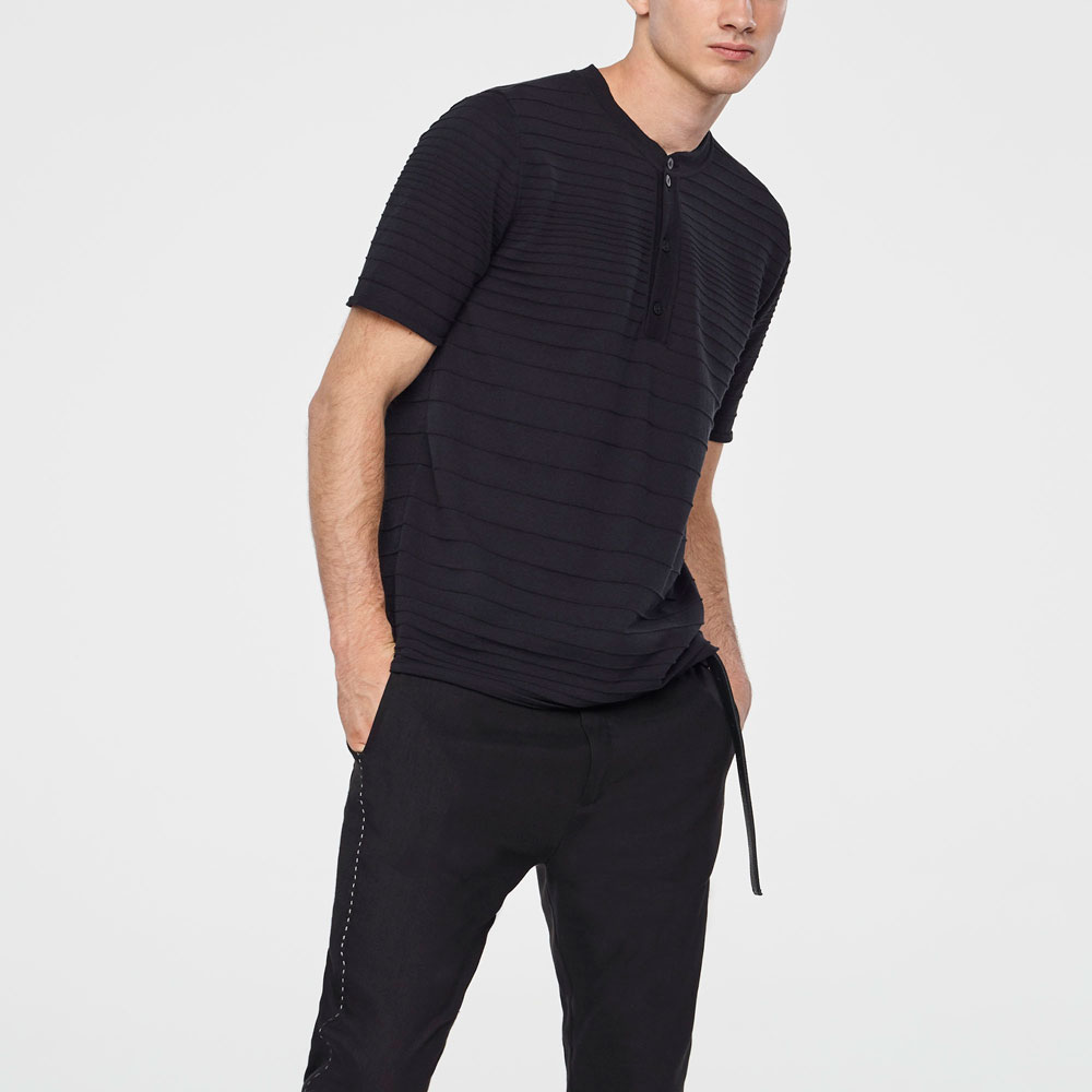 Sarah Pacini HENLEY-SHIRT AUS BAUMWOLLE Gemischt