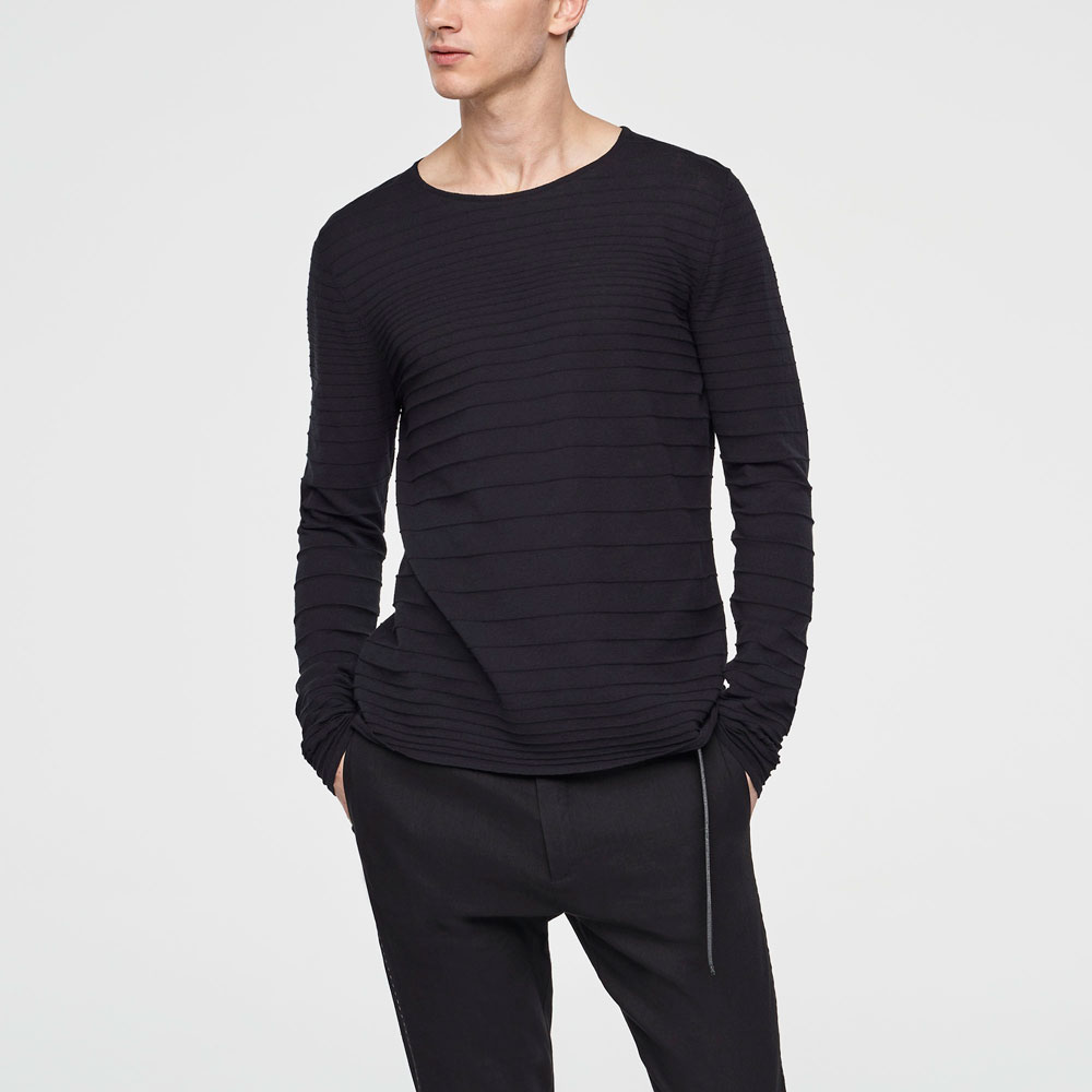 Sarah Pacini PULL EN COTON - RAYURES EN RELIEF Mixé