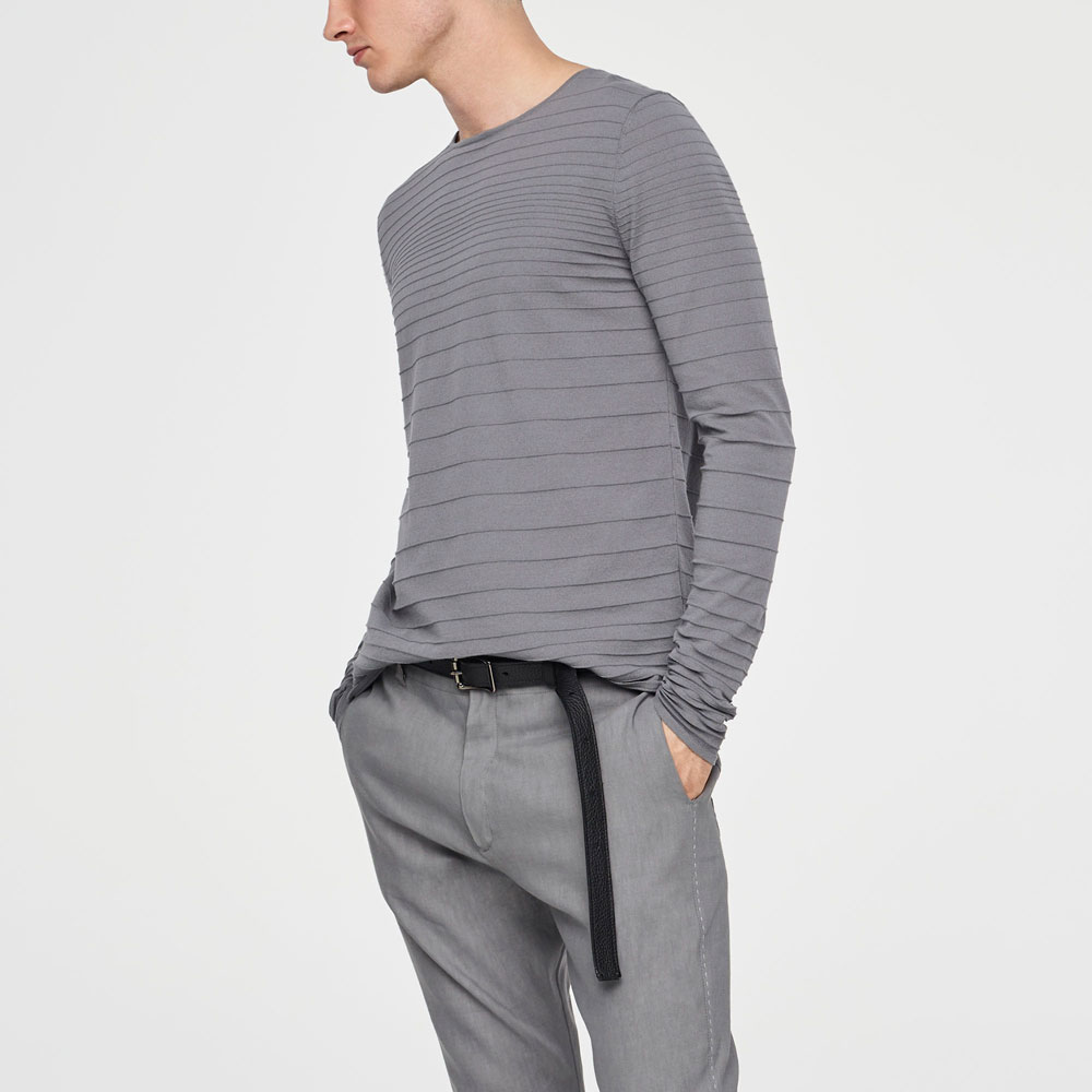 Sarah Pacini PULL EN COTON - RAYURES EN RELIEF Mixé