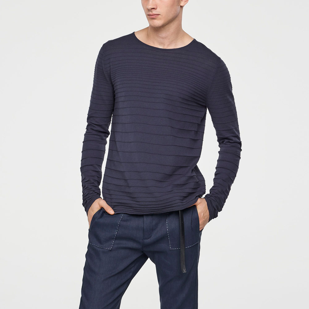 Sarah Pacini PULL EN COTON - RAYURES EN RELIEF Mixé
