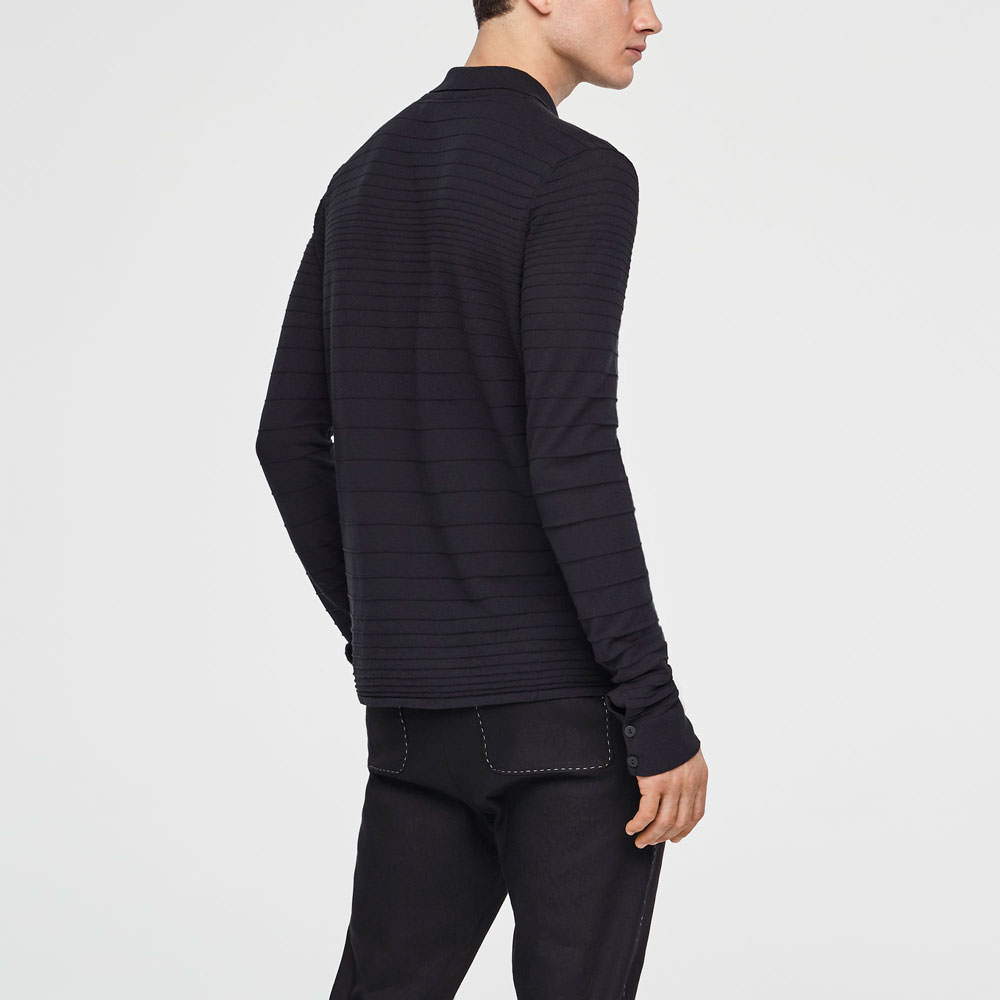 Sarah Pacini CHEMISE EN MAILLE - RAYURES EN RELIEF Derrière