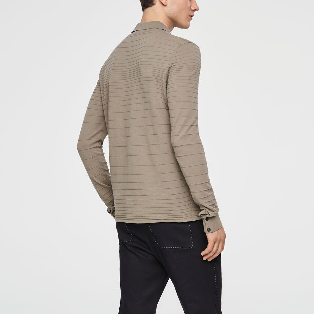 Sarah Pacini CHEMISE EN MAILLE - RAYURES EN RELIEF Derrière