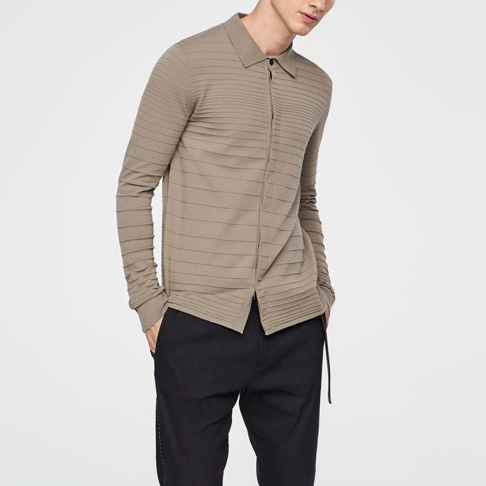 Sarah Pacini CHEMISE EN MAILLE - RAYURES EN RELIEF Mixé