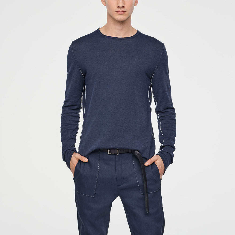 Sarah Pacini PULL EN LIN - MANCHES LONGUES De face