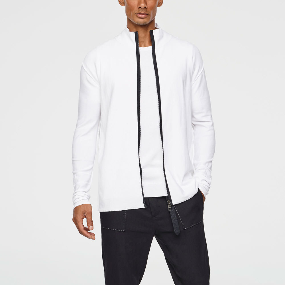 Sarah Pacini CARDIGAN LEGER - COL MONTANT De face