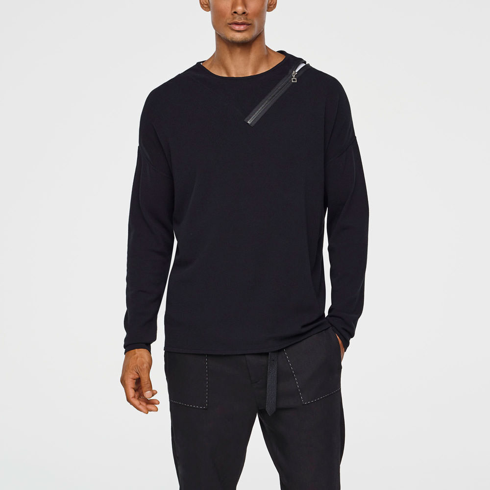 Sarah Pacini PULL URBAIN - COL ZIPPÉ De face