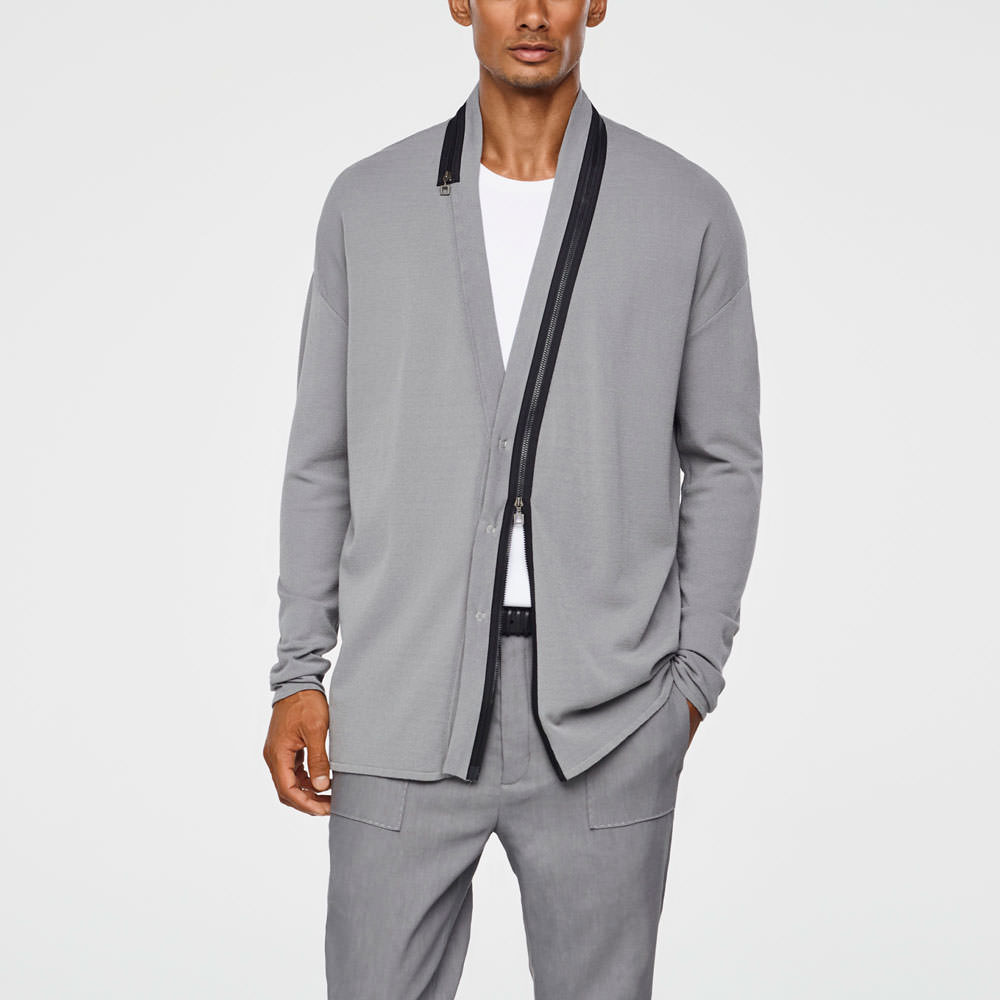 Sarah Pacini URBAN CARDIGAN - RITSDETAIL Voorzijde
