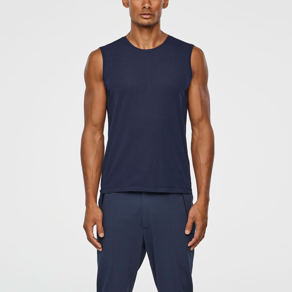 Sarah Pacini TANK TOP MET KATOENEN VOILE Voorzijde