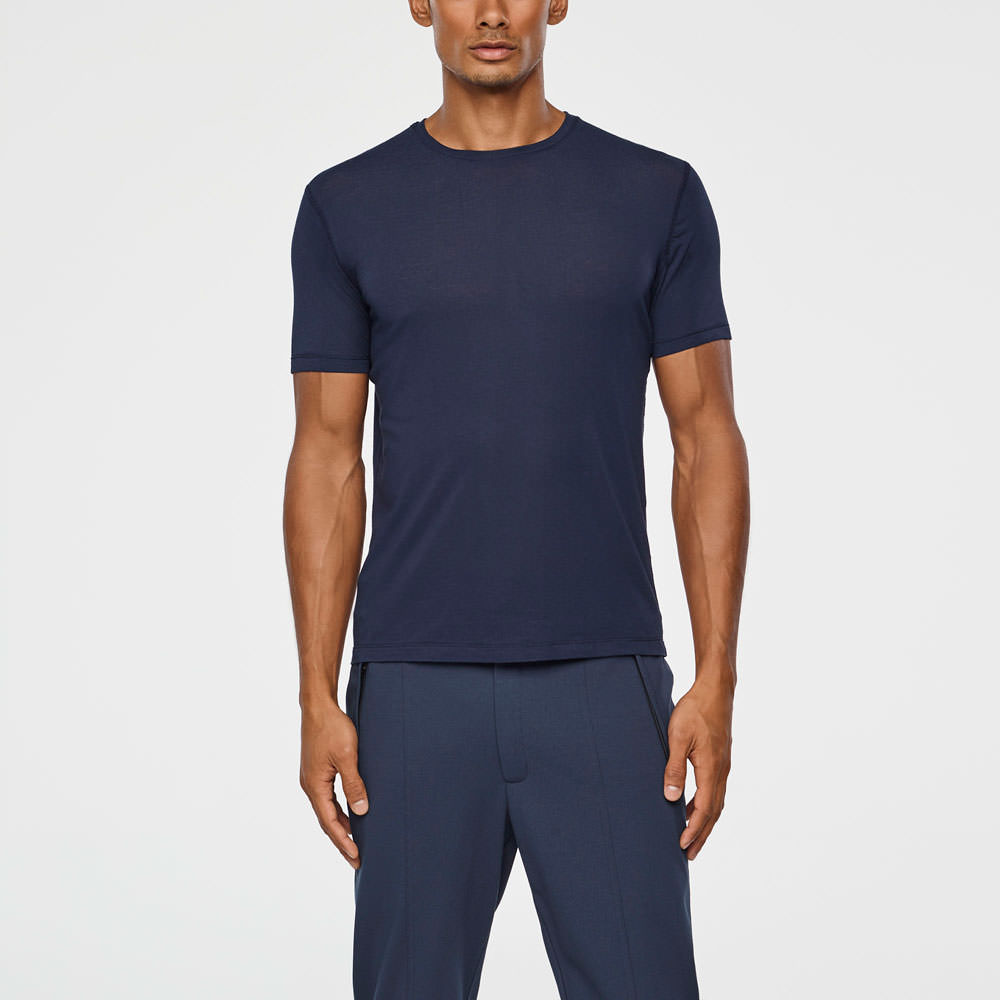 Sarah Pacini T-SHIRT MET KATOENEN VOILE Voorzijde