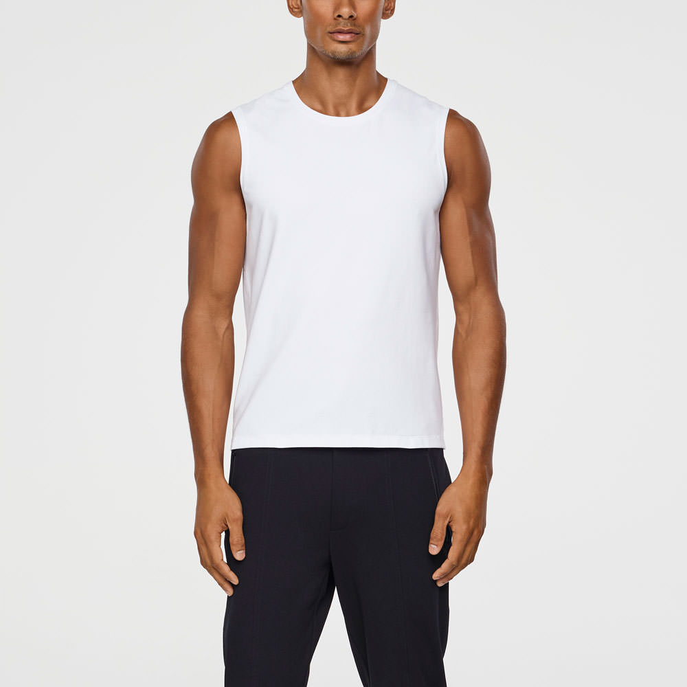 Sarah Pacini TANK TOP IN STRETCH KATOEN Voorzijde