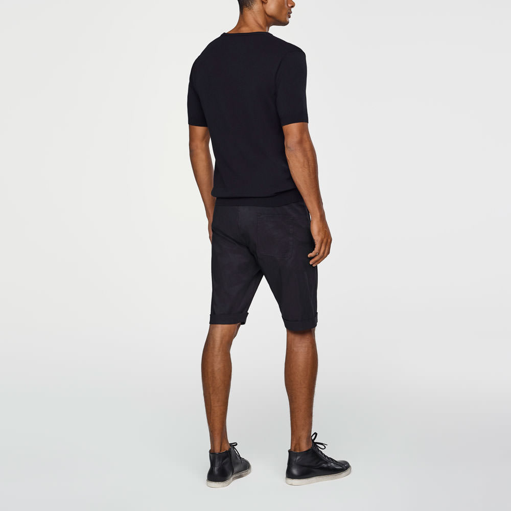 Sarah Pacini STRETCH LINNEN BERMUDASHORT Achterzijde