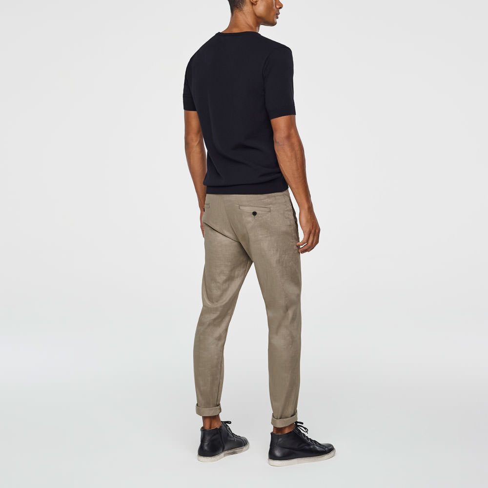 Sarah Pacini PANTALON LIN STRETCH - CORDON AJUSTABLE Derrière