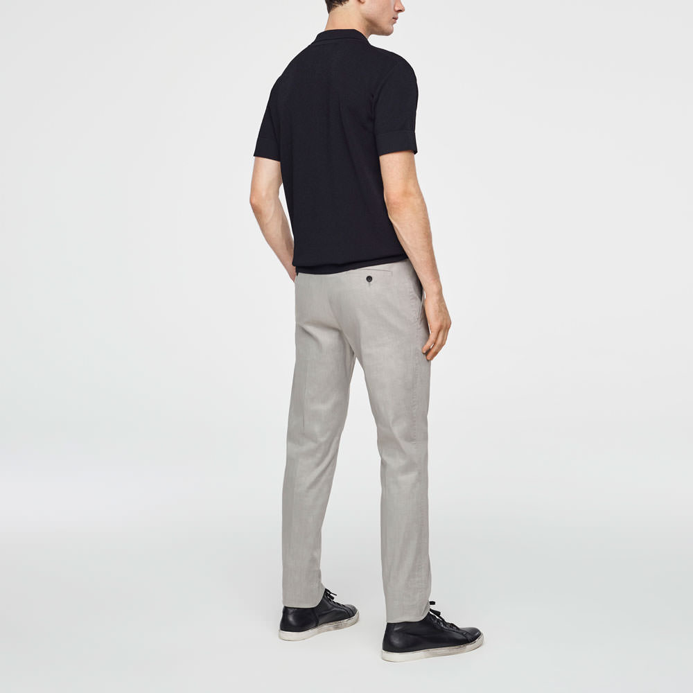 Sarah Pacini PANTALON LIN STRETCH - POCHES ZIPPÉES Derrière