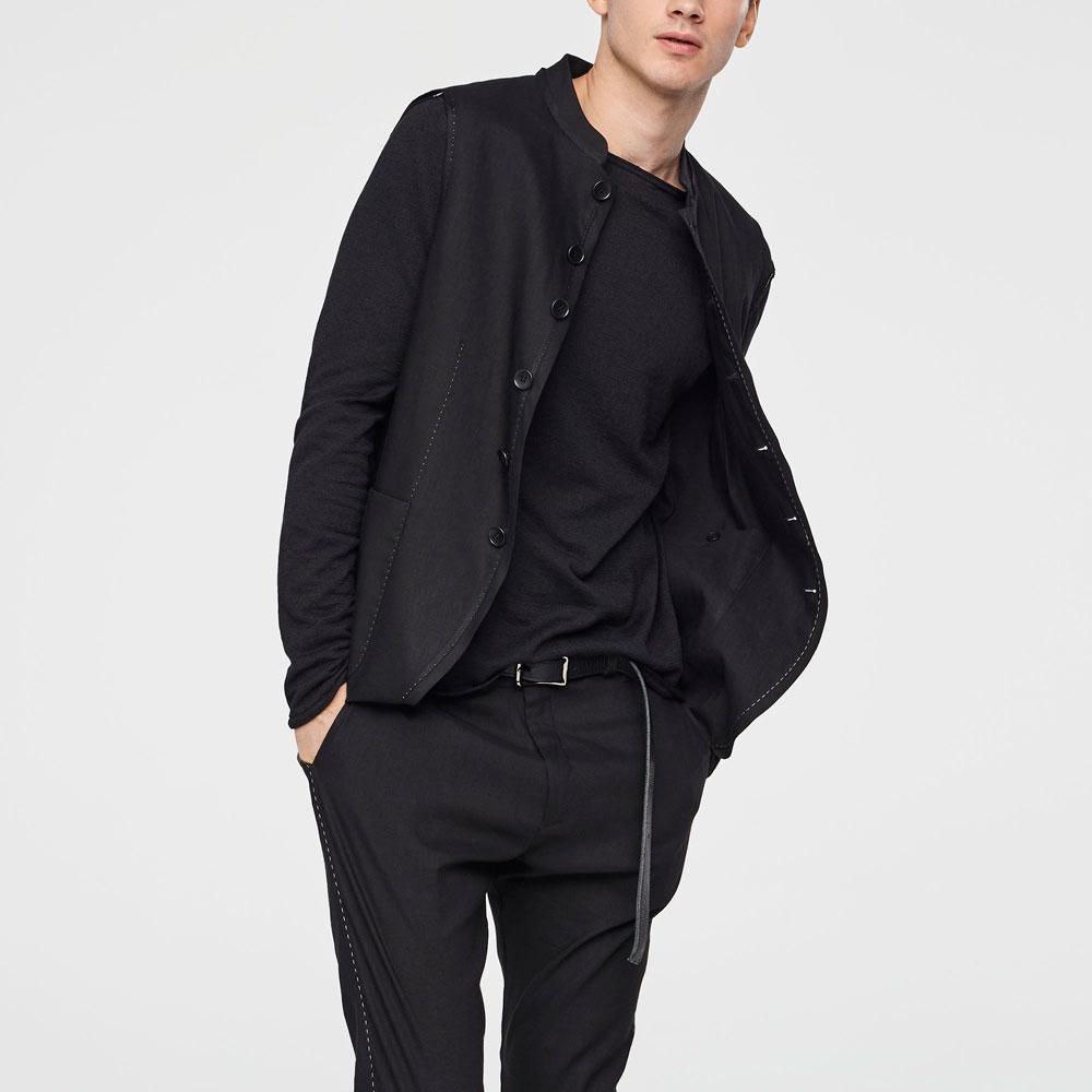 Sarah Pacini STRETCH-LINEN JACKET - SLEEVELESS Mixed