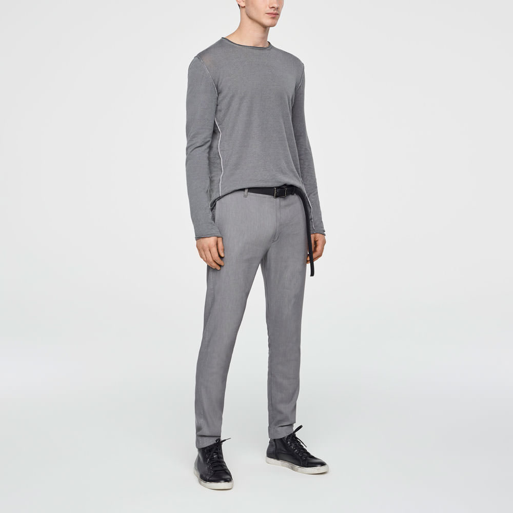 Sarah Pacini PANTALON LIN STRETCH - DÉTAILS STREETWEAR De face