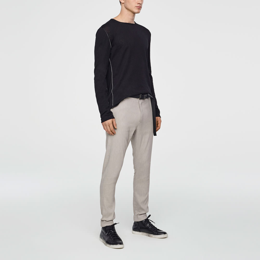 Sarah Pacini PANTALON LIN STRETCH - DÉTAILS STREETWEAR De face
