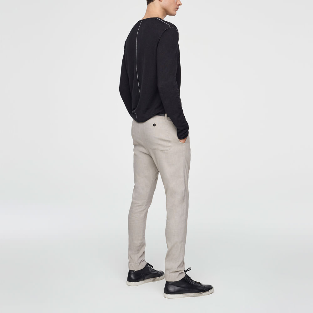 Sarah Pacini PANTALON LIN STRETCH - DÉTAILS STREETWEAR Derrière