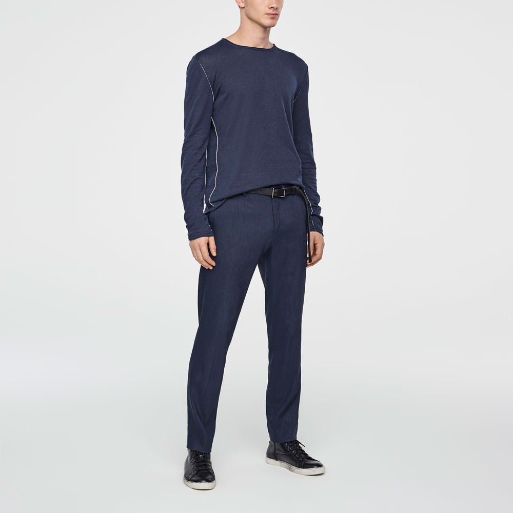 Sarah Pacini PANTALON LIN STRETCH - JAMBE DROITE De face