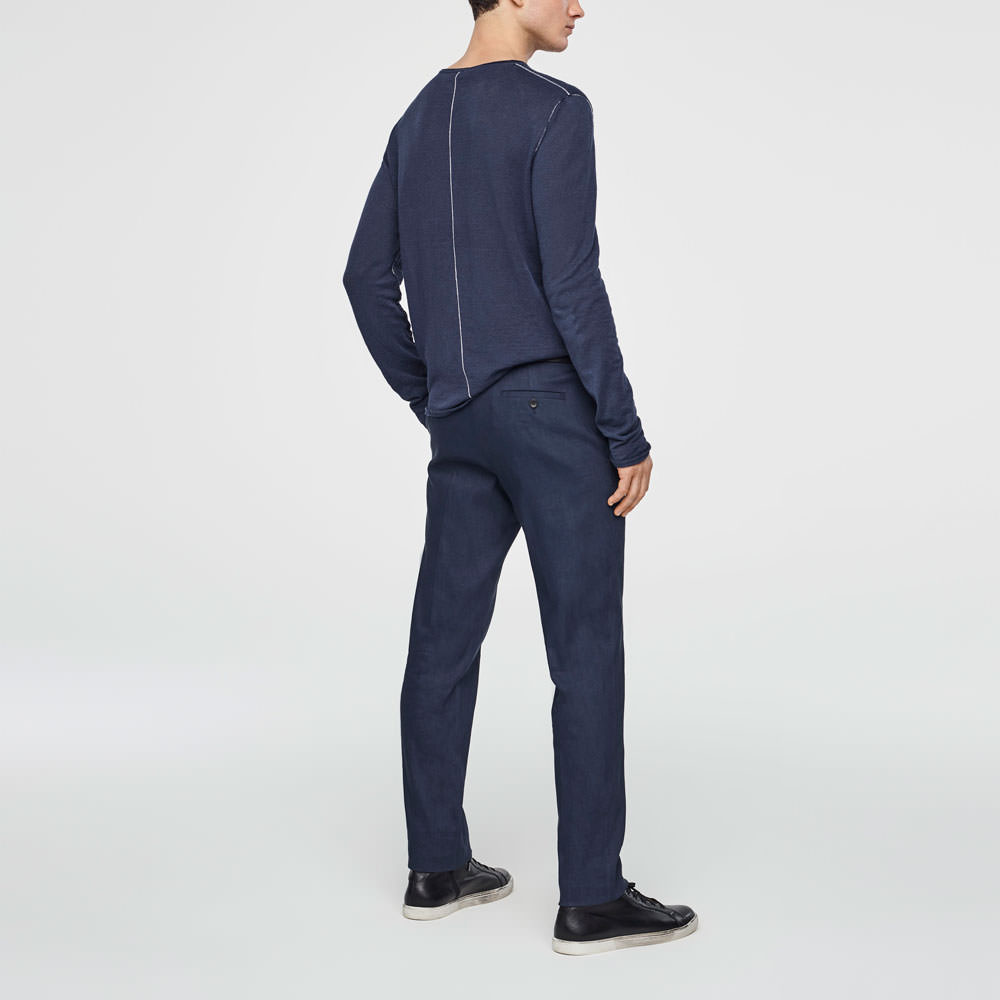 Sarah Pacini PANTALON LIN STRETCH - JAMBE DROITE Derrière