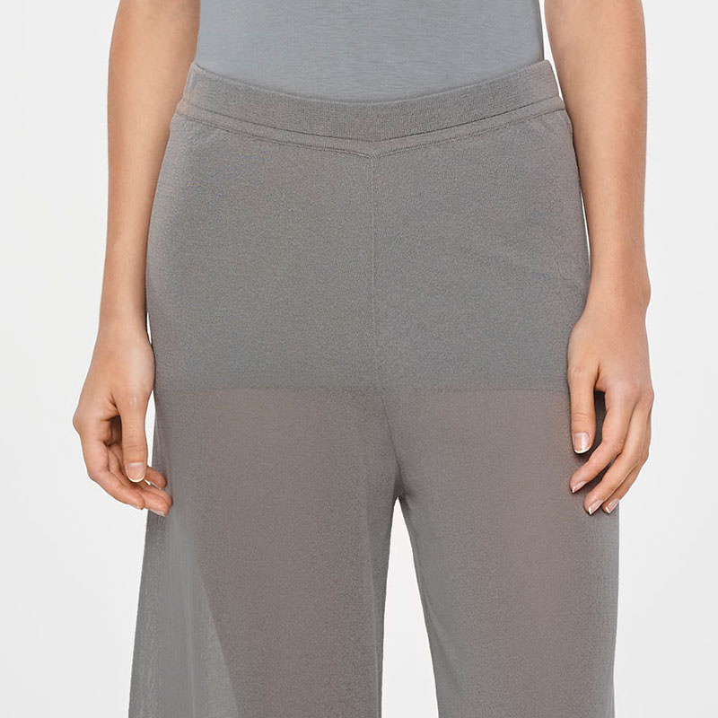 Sarah Pacini KATOENEN BROEK MET VOILE Voorzijde