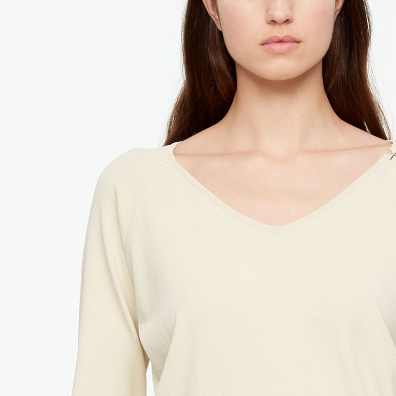 Sarah Pacini SUMMER SWEATER - SHOULDER SLIT Front