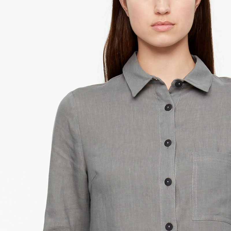 Sarah Pacini TIMELESS LINEN SHIRT Front